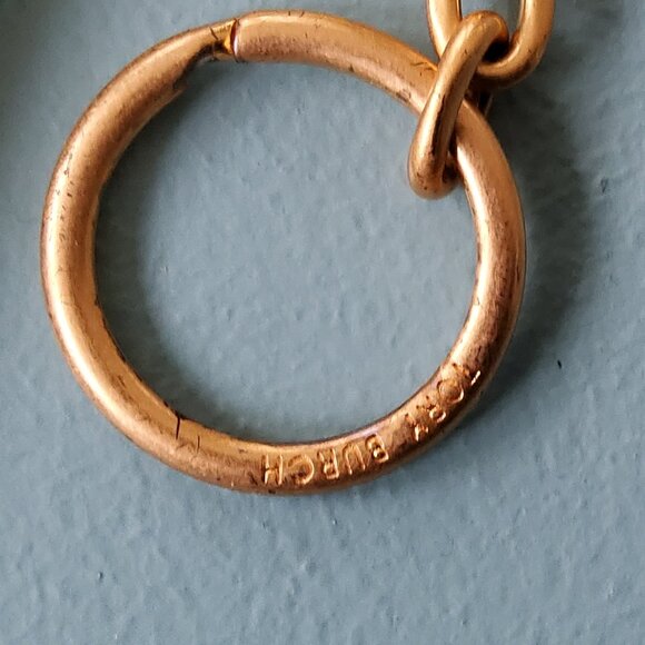 Tory Burch Painted Iris Leather Credit Card Holder with Key Ring - Picture 3 of 4